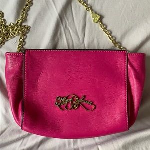 Betsey Johnson pink bow purse